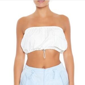 NWT Cargo Tube Crop Top Sz M - White/Cream